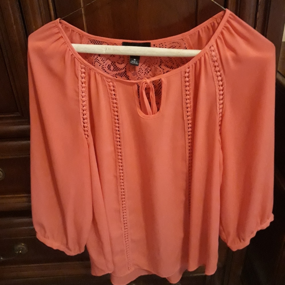 Coral blouse